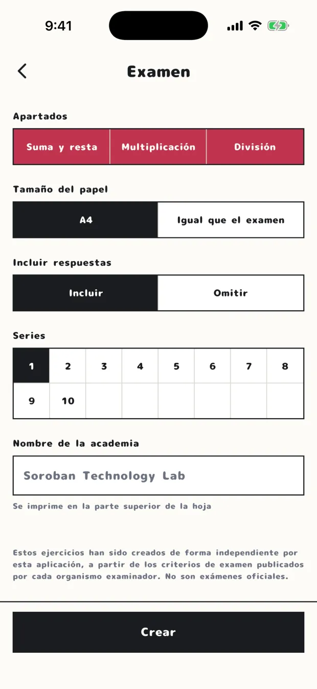 Ajustes de tamaño de papel y respuestas